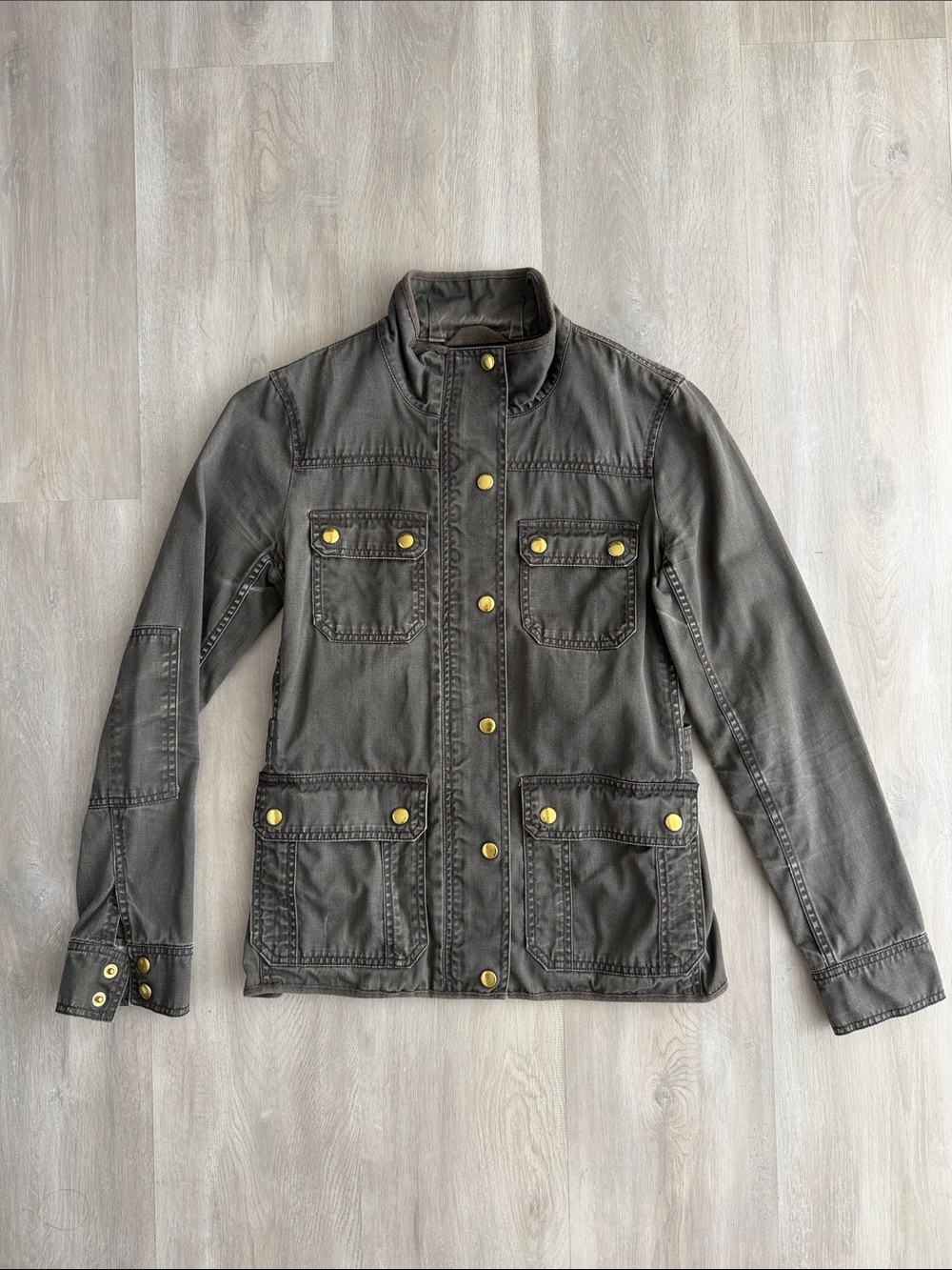 J. Crew Dark Olive Relaxed Boyfriend Field Jacket, Size XS